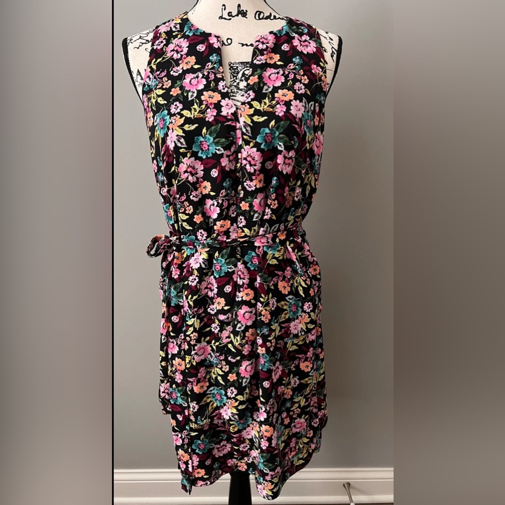 Vintage banana republic Floral Sleeveless Dress size XS